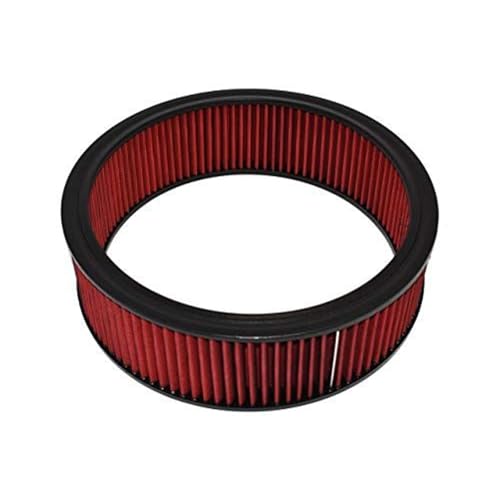 A-Team Performance 14x4 Air Filter Element - Red Cotton Fiber - Washable & Reusable High Flow Performance - Compatible with Buick, Chevrolet, GMC, Ford, Mopar, Oldsmobile & Pontiac - Image 1