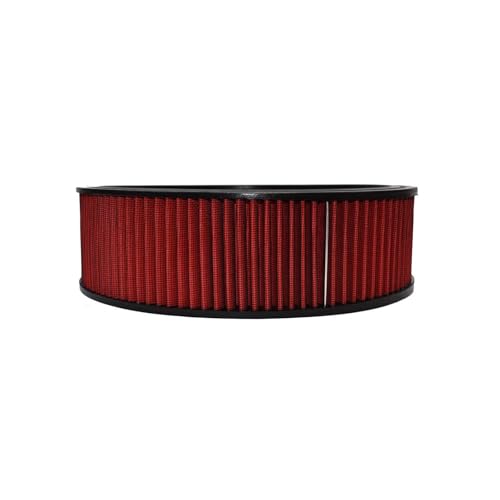 A-Team Performance 14x4 Air Filter Element - Red Cotton Fiber - Washable & Reusable High Flow Performance - Compatible with Buick, Chevrolet, GMC, Ford, Mopar, Oldsmobile & Pontiac - Image 2