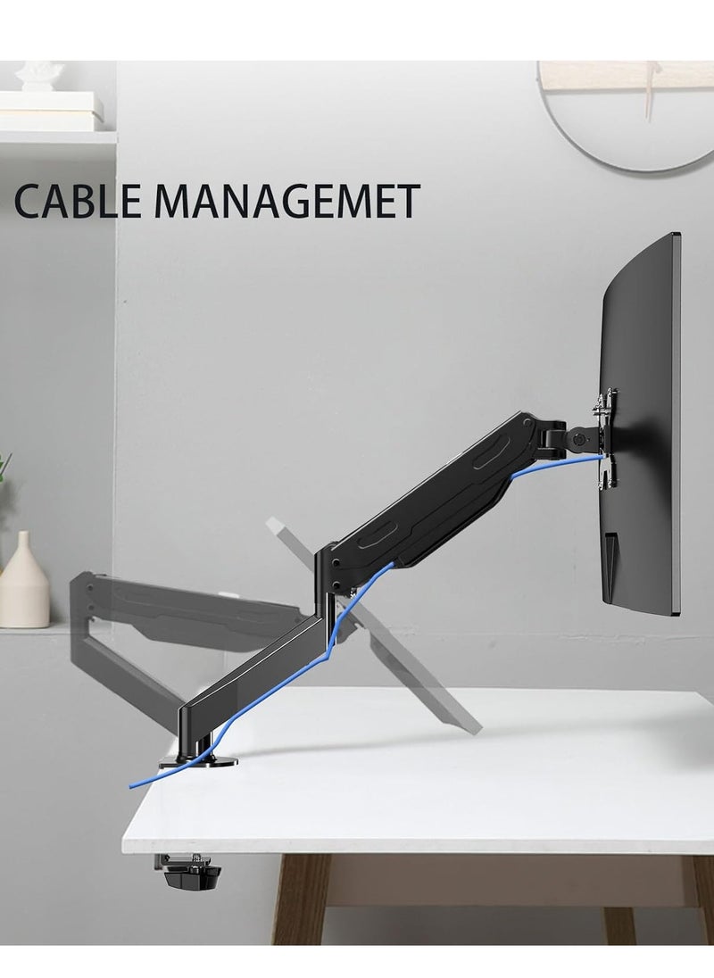 ELTRAZONE 17-27 Inch LCD Monitor Stand – Gas Spring Monitor Arm, 360° Rotatable, Height Adjustable Swivel, VESA 75x75/100x100mm, MD81 – Ergonomic Desk Mount for Office, Home, and Gaming, Sturdy and Flexible Display Solution  - Image 4