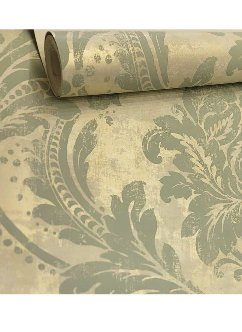 MAF Wallpaper MAF Wallpaper IWB00418 Classic Vintage Wallpaper, European Style Wallpaper for living room, bedroom, Hotels, Restaurants,.& more - Gold  - Image 2