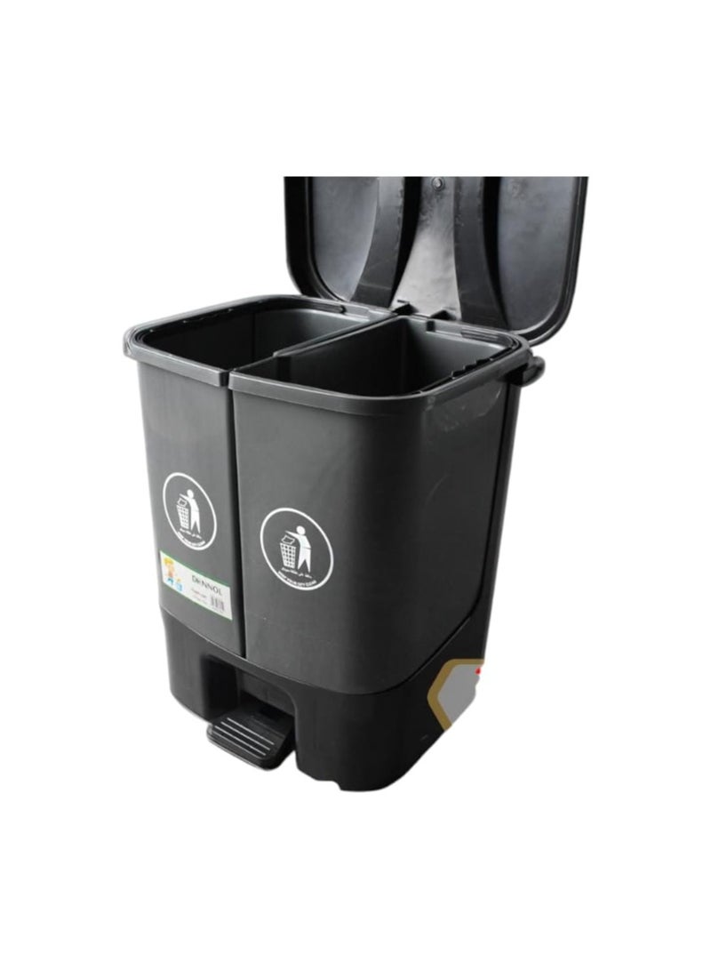 Denol 2-in-1 trash can with pedal, 20 litres