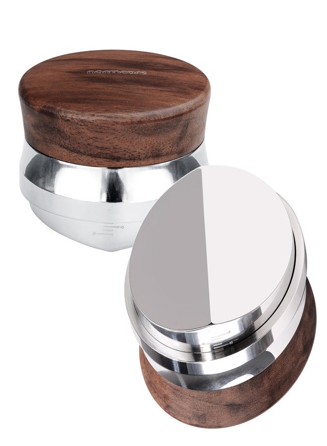 Normcore 58.5mm Coffee Distributor Tool, Heavy Duty Coffee Levelling Tool With Genuine American Walnut Wood, Adjustable Depth Coffee Leveler Fits All 58mm Espresso Portafilter, Black - Image 1