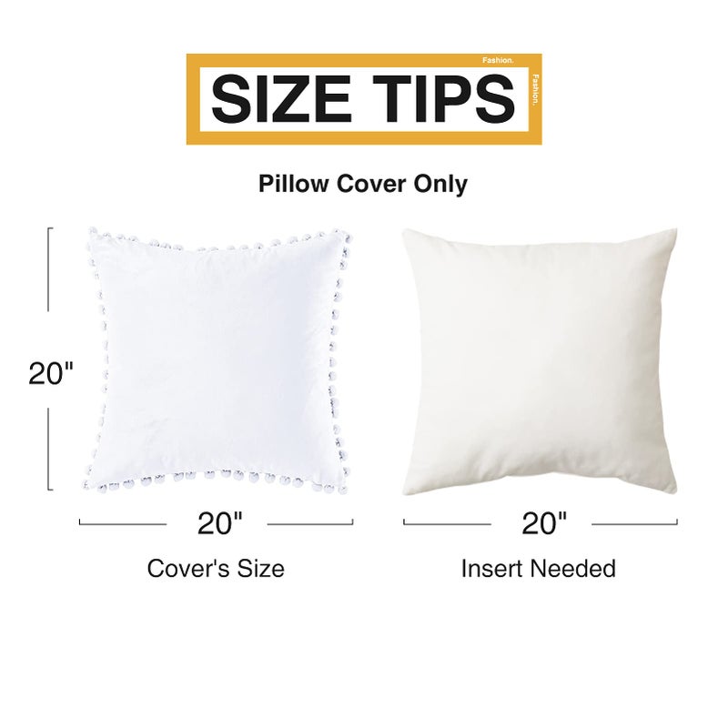 Topfinel Top Finel Pack of 2 Decorative Throw Pillow Covers 20x20 Pure White Soft Velvet Couch Pillow Covers Square Cushion Covers with Tassels for Bedroom Living Room Car Modern Aesthetic Home Decor - Image 5