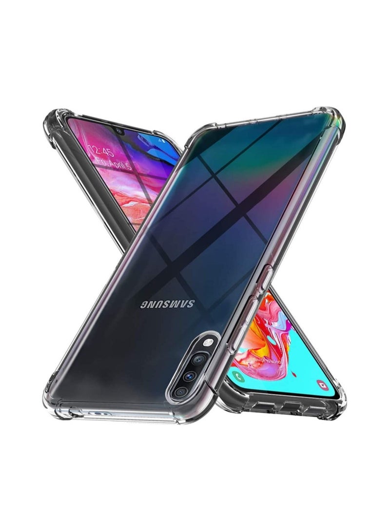إيف تغطية حالة Samsung Galaxy A70 مصد امتصاص الصدمات الواقي المصد الناعم الشفاف (واضح) - Image 1