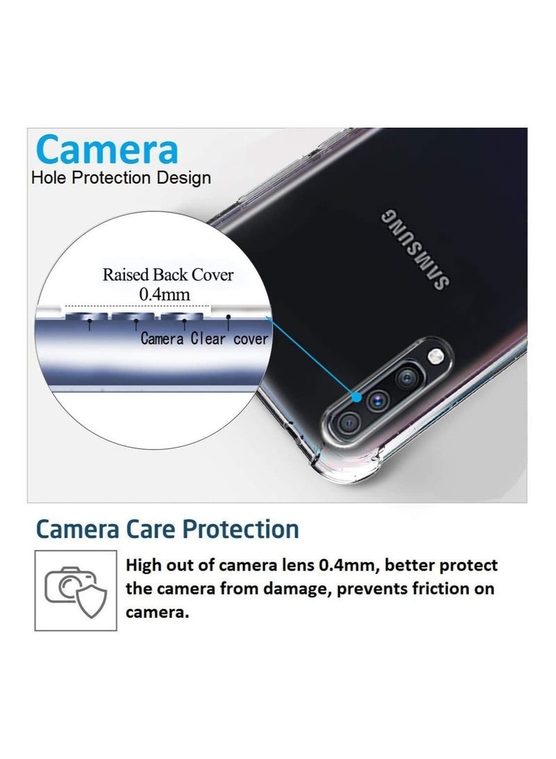 إيف تغطية حالة Samsung Galaxy A70 مصد امتصاص الصدمات الواقي المصد الناعم الشفاف (واضح) - Image 2