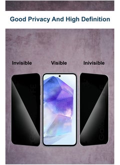 Generic Samsung Galaxy A55 -  Privacy Screen Protector Tempered Glass, Anti-Spy, Fingerprint unlocking, Full coverage, Accessories, Case Friendly, Easy Installation  - Image 2