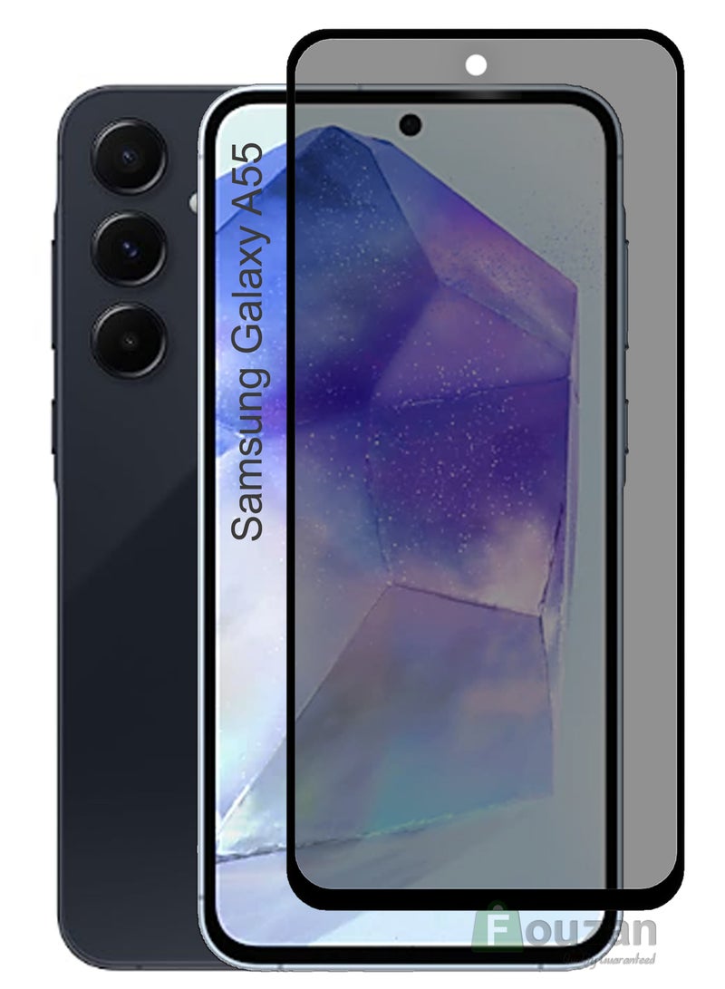 واقي شاشة زجاجي مقوى للخصوصية لهاتف Samsung Galaxy A55 - Image 1