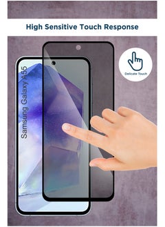 Generic Samsung Galaxy A55 -  Privacy Screen Protector Tempered Glass, Anti-Spy, Fingerprint unlocking, Full coverage, Accessories, Case Friendly, Easy Installation  - Image 3