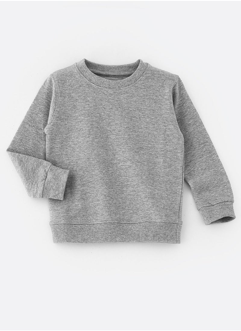 Basic round neck sweat top