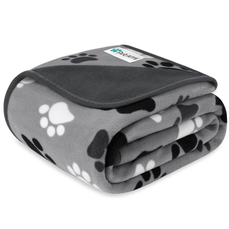 PetAmi Waterproof Dog Blanket for Medium Large Pets Dogs Cats Pet Couch Cover Protector for Furniture Reversible Washable Soft Fleece Cat Blanket for Bed Couch Sofa 40x60 TaupeBeige