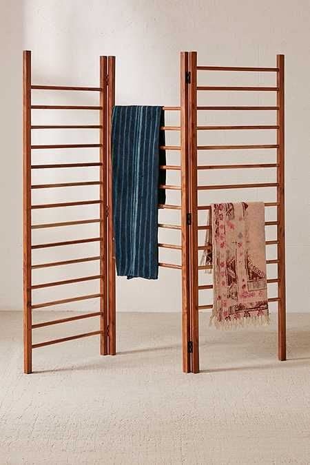 Freestanding Wooden Towel Rack Multiple Tier Sheesham Wood Towel Holder for Bathroom Industrial Towel Bar StandLadder with Storage Shelf for Bathroom Bedroom Laundry Room Kitchen B94  - Image 1