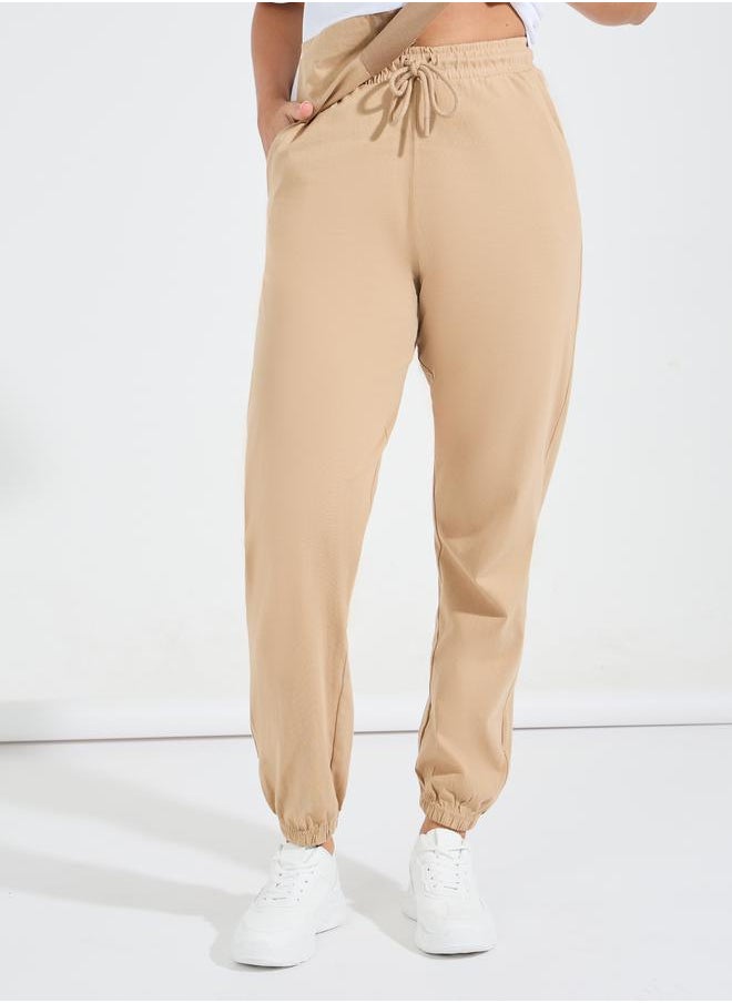Styli Color Block Patch Oversized T-Shirt & Cuffed Joggers Co-Ords  - Image 5