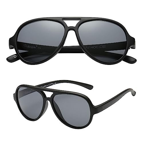 PolarSpex Kids Sunglasses - Polarized Aviator Sunglasses for Kids - Bendable Toddler Sunglasses for Boys &Girls, Age 2-8 - Image 1