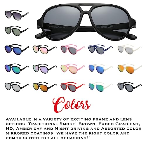 PolarSpex Kids Sunglasses - Polarized Aviator Sunglasses for Kids - Bendable Toddler Sunglasses for Boys &Girls, Age 2-8 - Image 5