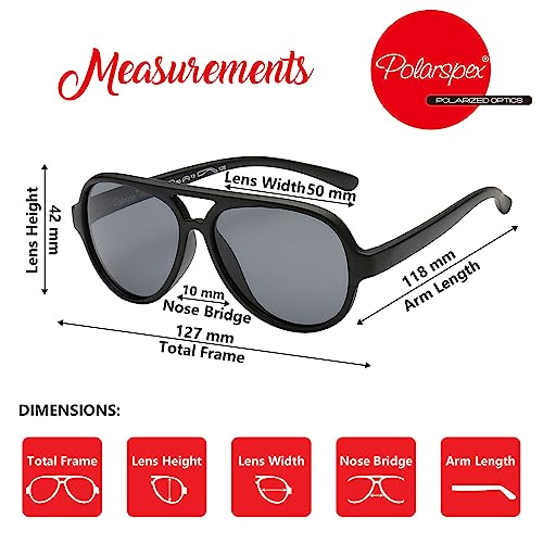 PolarSpex Kids Sunglasses - Polarized Aviator Sunglasses for Kids - Bendable Toddler Sunglasses for Boys &Girls, Age 2-8 - Image 4