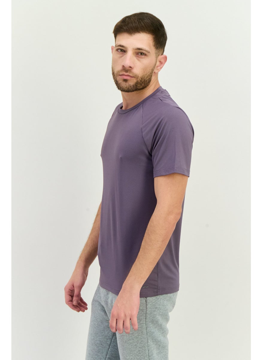 MOTION - Men Sportwear Fit Short Sleeve Training T-Shirts, Pale Purple - Image 1