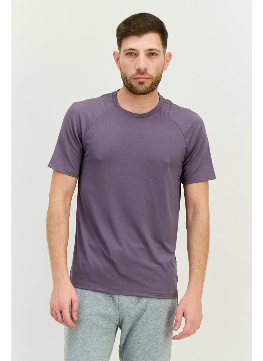 MOTION - Men Sportwear Fit Short Sleeve Training T-Shirts, Pale Purple - Image 1