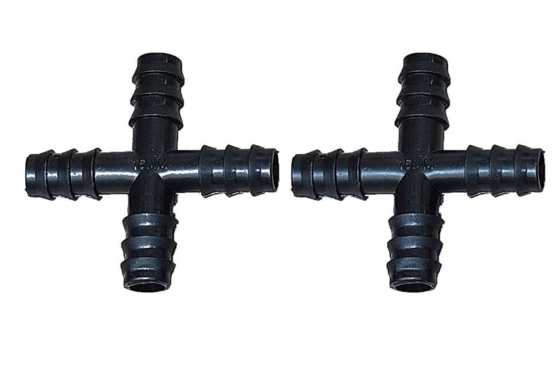 Pinolex® 4 Way Splitter 16mm Connector for Lawns Drip Irrigation Pipe Leakproof (Pack of 10) - Image 3