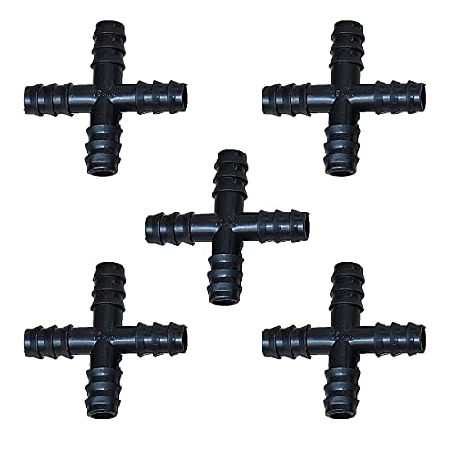 Pinolex® 4 Way Splitter 16mm Connector for Lawns Drip Irrigation Pipe Leakproof (Pack of 10) - Image 1
