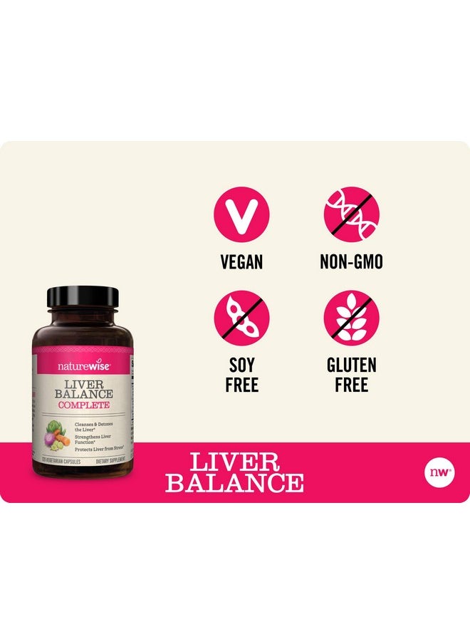 NatureWise - Liver Detox Cleanse Supplement (60 Servings) Triple Repair Formula With Milk Thistle Turmeric Reishi & Kudzu To Encourage Toxin Removal & Support Normal Function (120 Veg Capsules) - Image 1