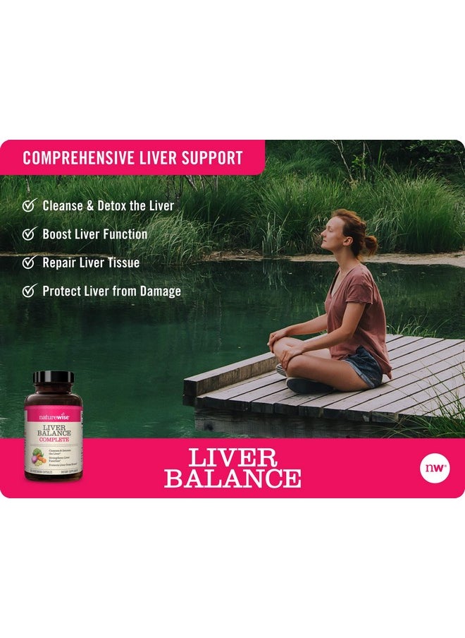 NatureWise - Liver Detox Cleanse Supplement (60 Servings) Triple Repair Formula With Milk Thistle Turmeric Reishi & Kudzu To Encourage Toxin Removal & Support Normal Function (120 Veg Capsules) - Image 1