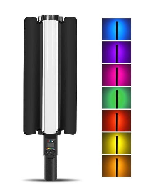 PULUZ RGB LED مصباح يدوي كامل اللون RGB عصا مصباح فوتوغرافي