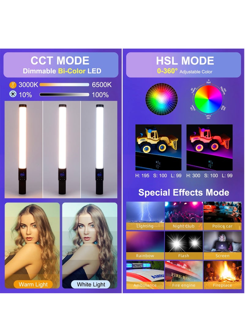 بولوز - PULUZ RGB LED مصباح يدوي كامل اللون RGB عصا مصباح فوتوغرافي - Image 1