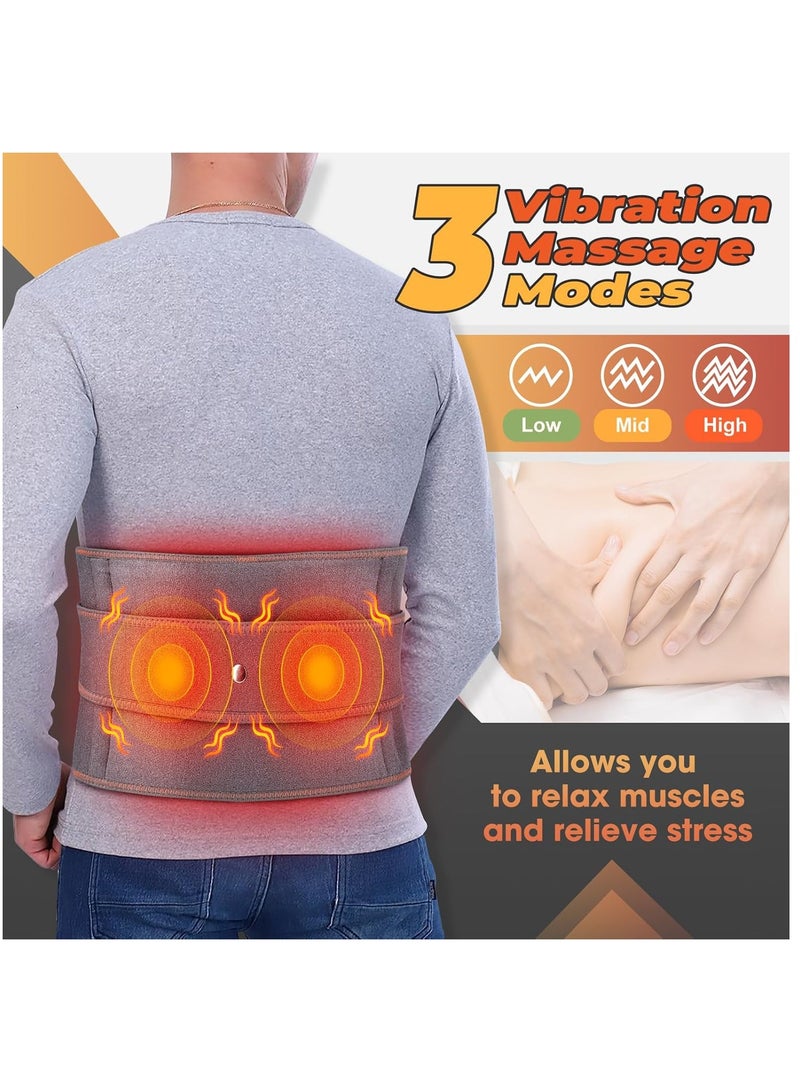 Lowyam Cordless Heating Pad for Back, can be adjusted Heated Waist Belt Wrap with 3 Fast Heating and Vibration Massage Modes, 5000mAh Battery Operated Heated Pad for Back, Waist, Lumbar - Image 3
