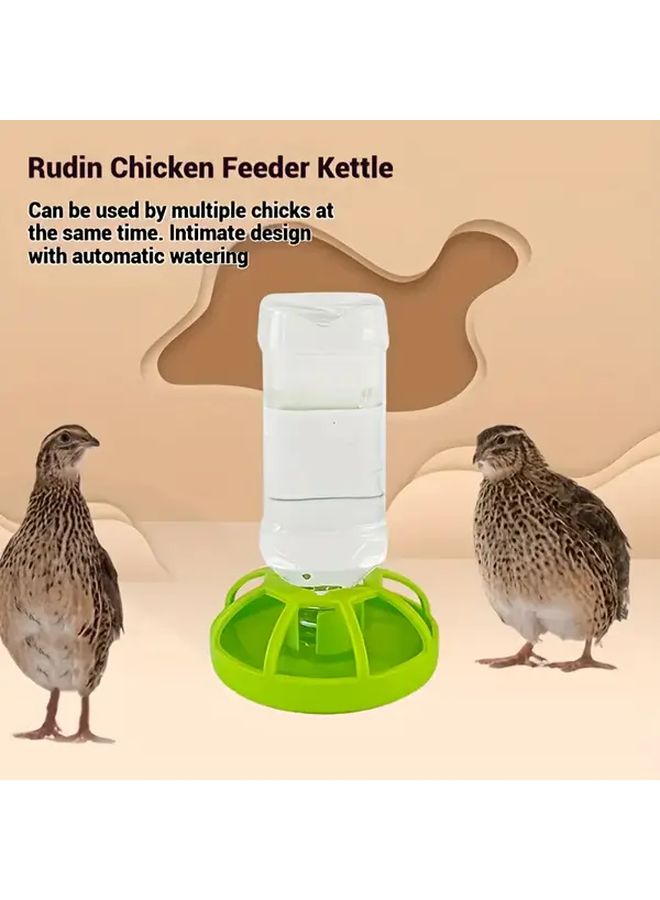 1 Petalent Green Automatic Pet Feeder and Water Dispenser 5.91x5.91 Inch Anti Spill Design Durable Plastic Bowl for Turtles Lizards Geckos Small Animals - Image 3