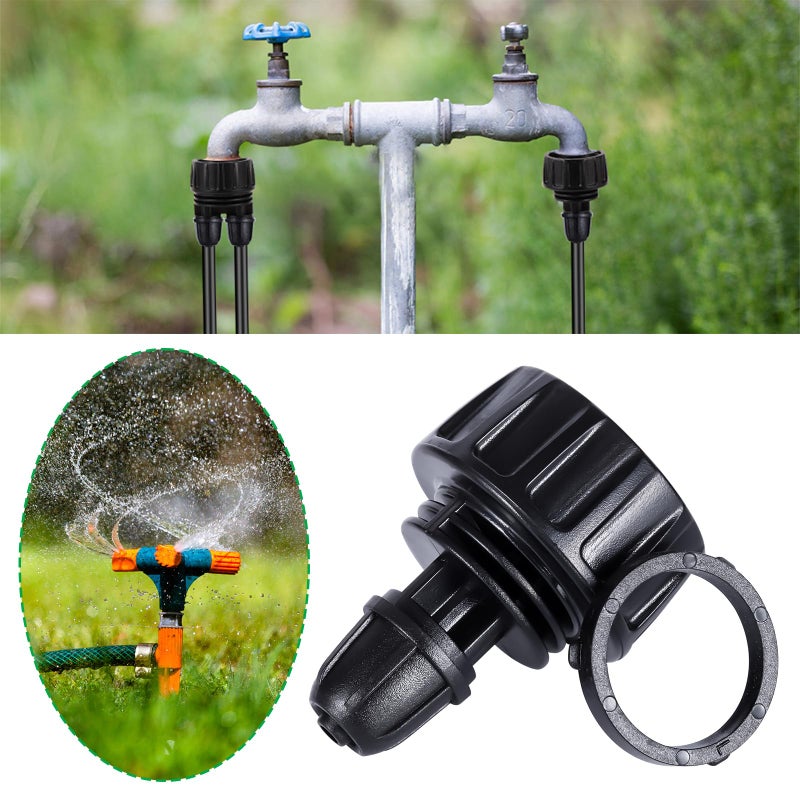 FULAIERGD 3/4'' to1/4'' Irrigation Hose Adapter, Drip Line to Faucet 3/4"Faucet Adapter to1/4" Irrigation tubing Drip Irrigation Hose Adapters, Garden Hose to 1/4 Tubing Adapter for Irrigation System - Image 4