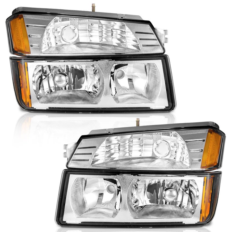WEELMOTO Headlights for 20022006 Chevy Avalanche 1500 2500 Fits Body Cladding Models Only fit 02 03 04 05 06 Avalanche 1500 2500 Headlight