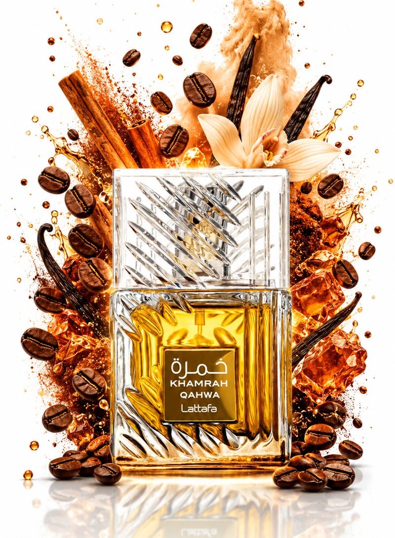Lattafa Khamrah Qahwa Eau De Perfume 100ml | Luxury Unisex Perfume for Men & Women with Coffee, Vanilla, Amber & Cinnamon Fragrance | Long Lasting Perfume for Men & Women - Image 1