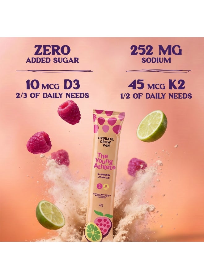 The Young Athlete Electrolyte Hydration Powder – Mixed Pack – Sodium 252mg, Zero Sugar, Keto, 0 Calories, Gluten Free, Vitamin D3 & K2 for Bone Health – 3.8gx15 Sticks - Image 2