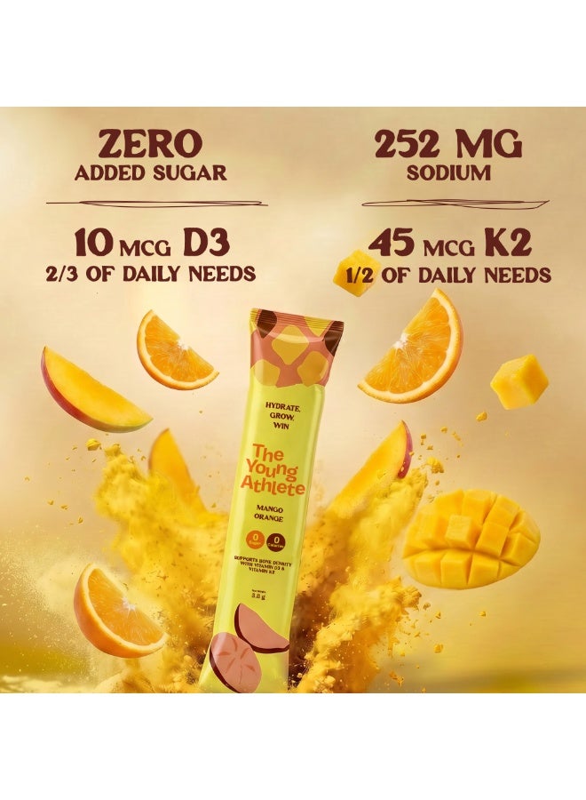 The Young Athlete Electrolyte Hydration Powder – Mixed Pack – Sodium 252mg, Zero Sugar, Keto, 0 Calories, Gluten Free, Vitamin D3 & K2 for Bone Health – 3.8gx15 Sticks - Image 3