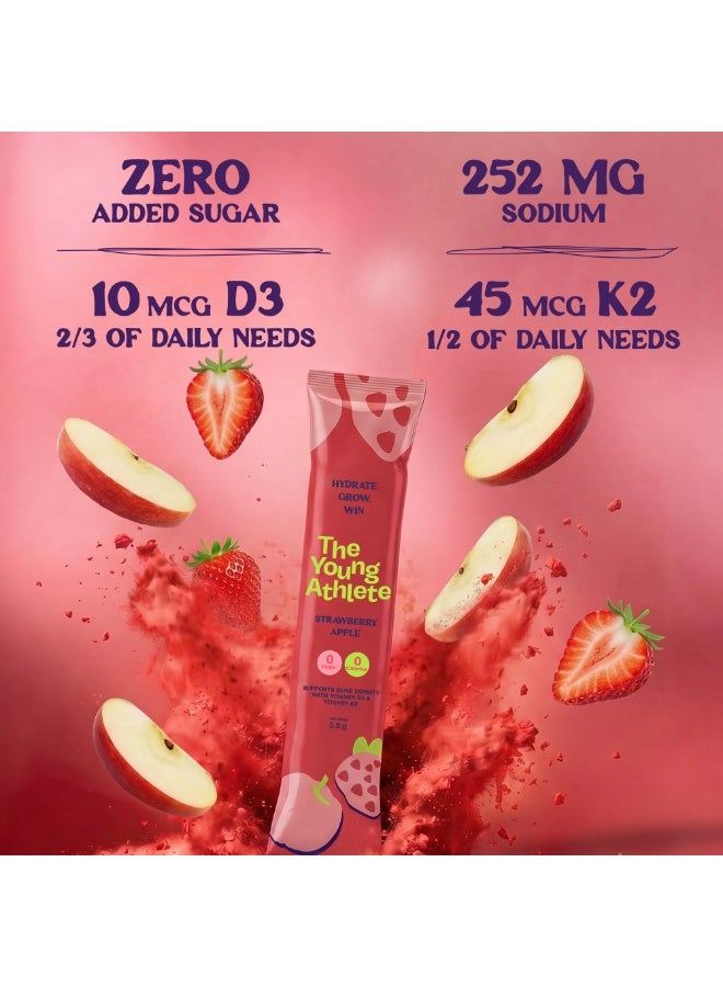 The Young Athlete Electrolyte Hydration Powder – Mixed Pack – Sodium 252mg, Zero Sugar, Keto, 0 Calories, Gluten Free, Vitamin D3 & K2 for Bone Health – 3.8gx15 Sticks - Image 4