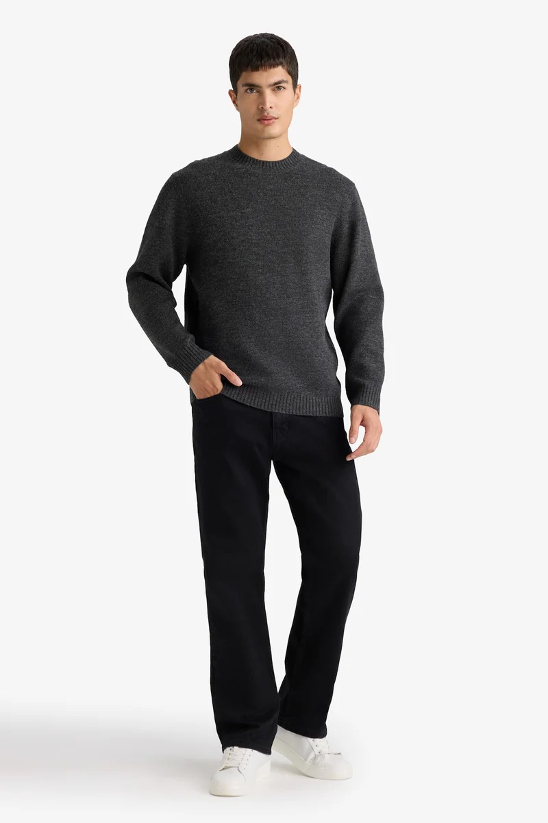 ديفاكتو Relax Fit Crew Neck Knitwear Pullover