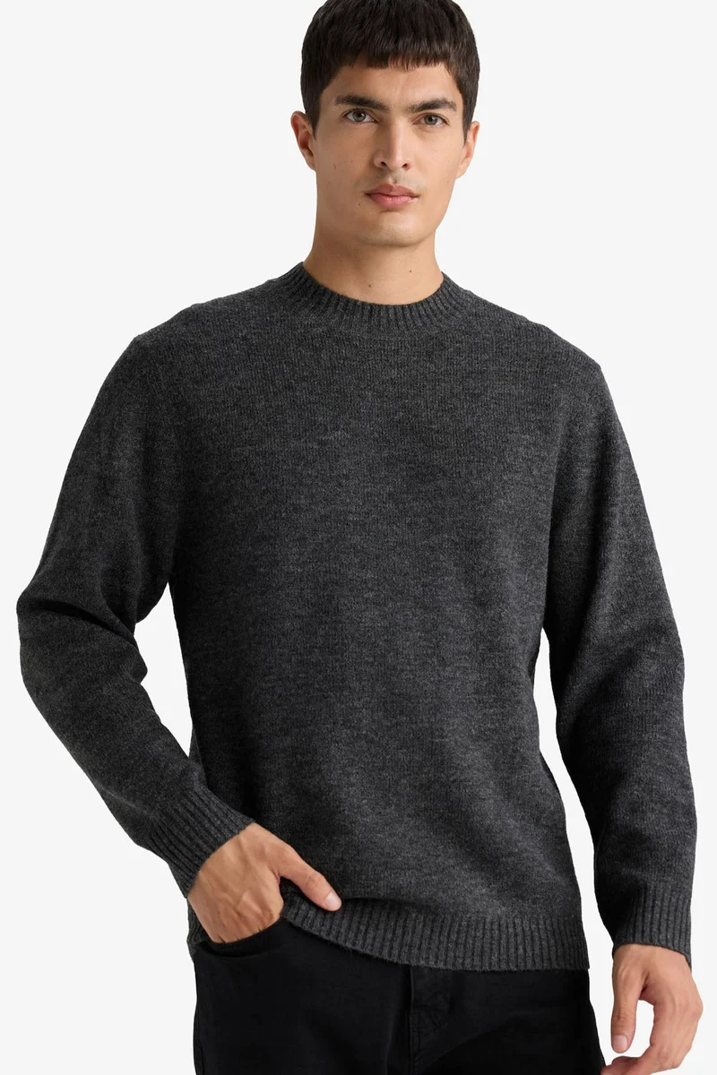 ديفاكتو Relax Fit Crew Neck Knitwear Pullover