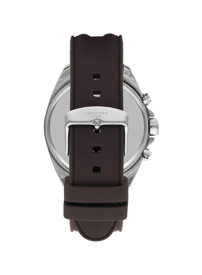 Lee Cooper ساعة متعددة الوظائف للرجال من السيليكون LC07881.394 - 46 مم - Image 3