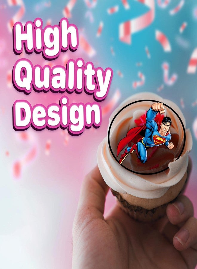 NATURAL BEHAVIOUR 30 x Edible Cupcake Toppers – Flying Hero Inspired Collection of Edible Cake Decorations | Uncut Edible on Wafer Sheet - Image 3