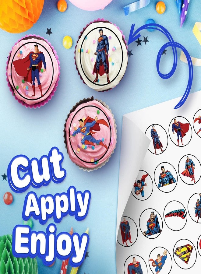 NATURAL BEHAVIOUR 30 x Edible Cupcake Toppers – Flying Hero Inspired Collection of Edible Cake Decorations | Uncut Edible on Wafer Sheet - Image 2
