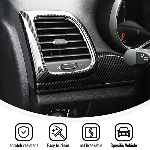 JeCar Center Console Dashboard Panel Trims Inner Door Handle Covers Interior Accessories Compatible with Jeep Grand Cherokee 2011+ WK2, Carbon Fiber Texture - Image 4