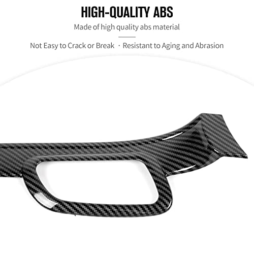 JeCar Center Console Dashboard Panel Trims Inner Door Handle Covers Interior Accessories Compatible with Jeep Grand Cherokee 2011+ WK2, Carbon Fiber Texture - Image 2