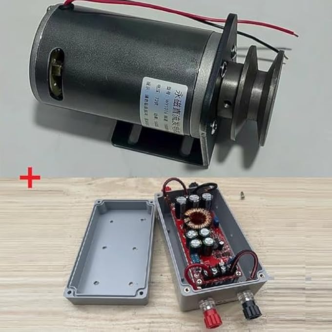 OLONETO 550W DC Permanent Magnet Generator 48V 60V 72V With Boost Charging Module Voltage Regulator For Wind Turbine Battery And Vehicle Charging Tape Pulley(60V) - Image 4