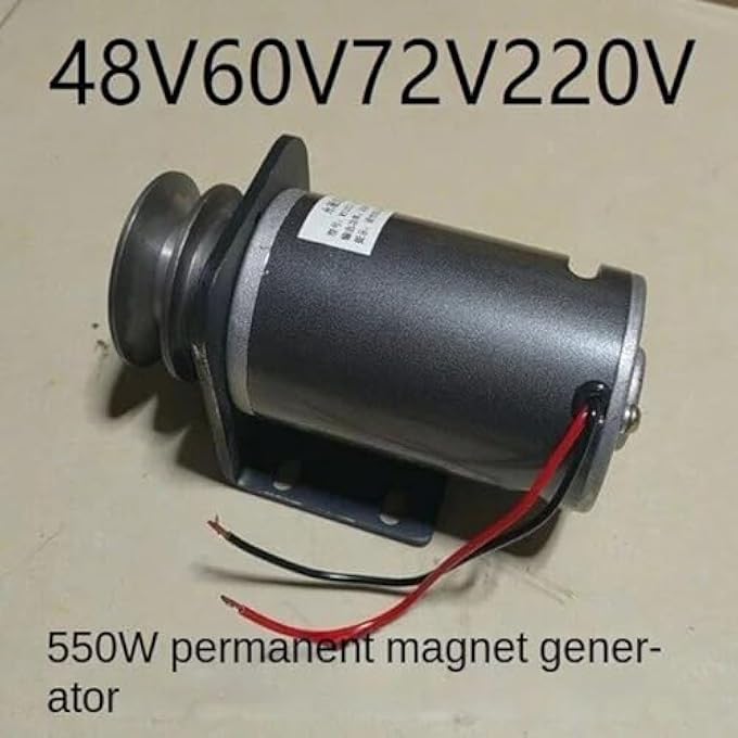 OLONETO 550W DC Permanent Magnet Generator 48V 60V 72V With Boost Charging Module Voltage Regulator For Wind Turbine Battery And Vehicle Charging Tape Pulley(60V) - Image 2