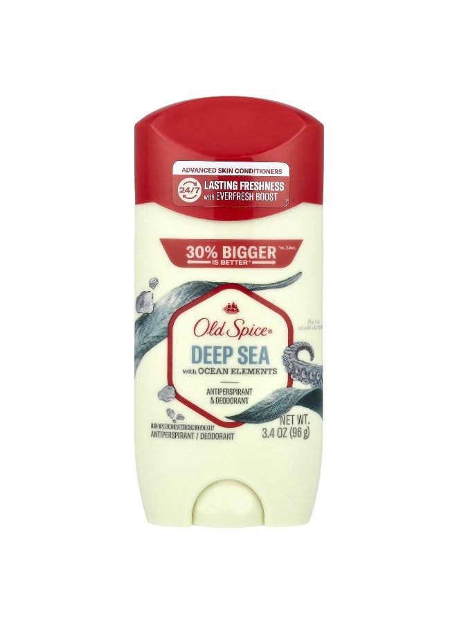 Old Spice, Antiperspirant & Deodorant, Deep Sea with Ocean Elements, 3.4 oz (96 g) - Image 1