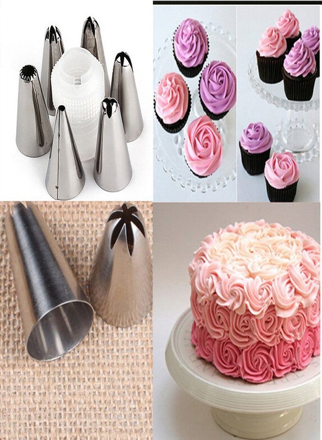 Jamboree Piping Bags and Tips Cake Decorating Supplies Kit Baking Supplies Cupcake Icing Tips with Pastry Bags for Baking Decorating Cake(6 Holder)