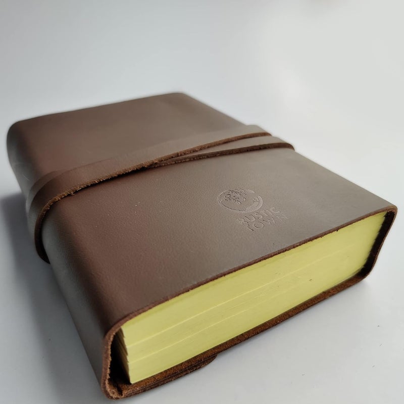 Rustic Town Full Grain Leather Handmade Lined Journal To Write In Notebook Diary For Men Women Writers Artist Poet Gift For Him Her, 180 Pages - Image 5