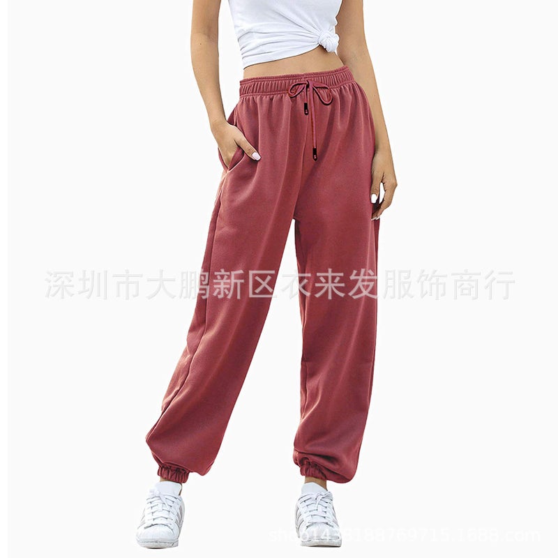 2021 Fashion Sweatpants Harlan Pockets Casual 16 Colors ROSE