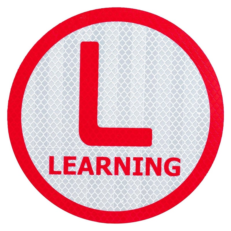 BerryBox Reflective L Sticker for Learning Driver, Waterproof Board Sticker for Car, Easily Removable Material (15cm x 15 cm, 2pcs) (Style 2) - Image 1