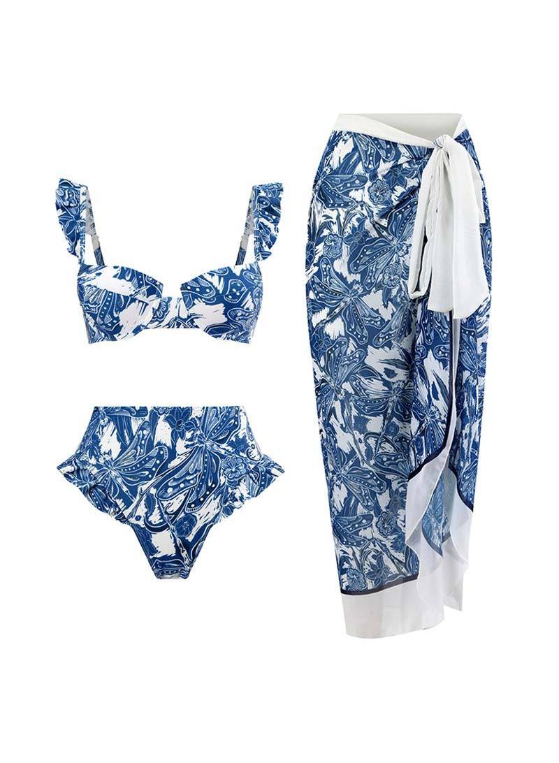 عام السيدات ملابس السباحة ثلاثة قطعة الشيفون تنورة نمط ملابس السباحة ملابس السباحة أزياء الفتيات تنورة وملابس السباحة هدية عيد ميلاد ملابس السباحة الطرف أفضل هدية - Image 1